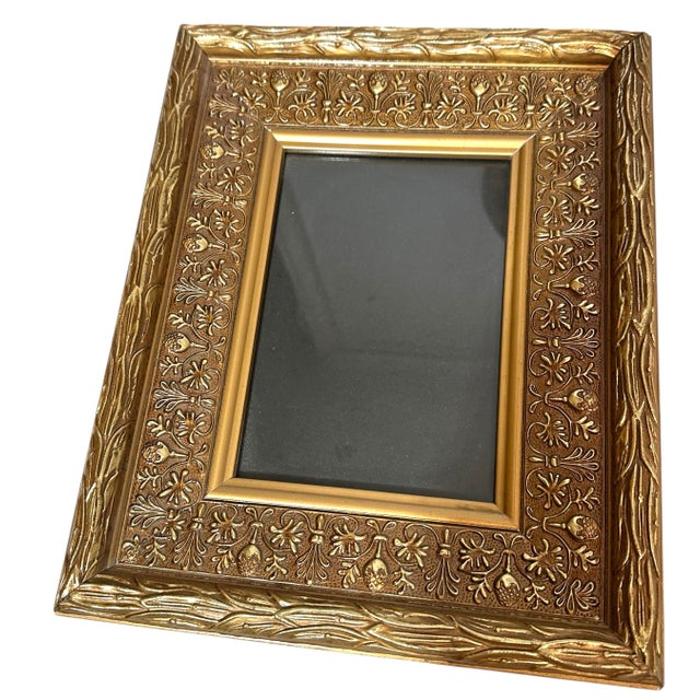 Vintage Ornate Gold & Bronze Picture Frame For Sale - Image 10 of 11