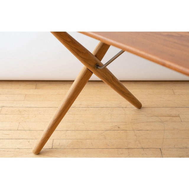 Andreas Tuck 1950s Hans Wegner Teak & Oak Coffee Table For Sale - Image 4 of 9