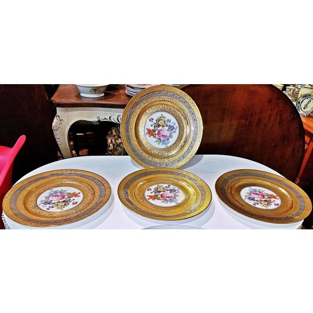 1920s Gilt and Silver Bavarian Charger Plates- Set of 4 For Sale - Image 11 of 11