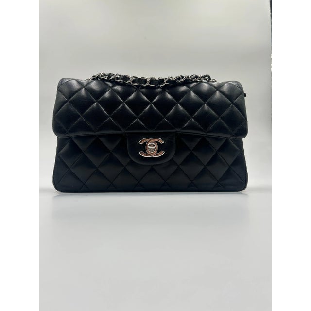 2010s Chanel Classic 11.13 Black Leather Bag 2011 For Sale - Image 5 of 12