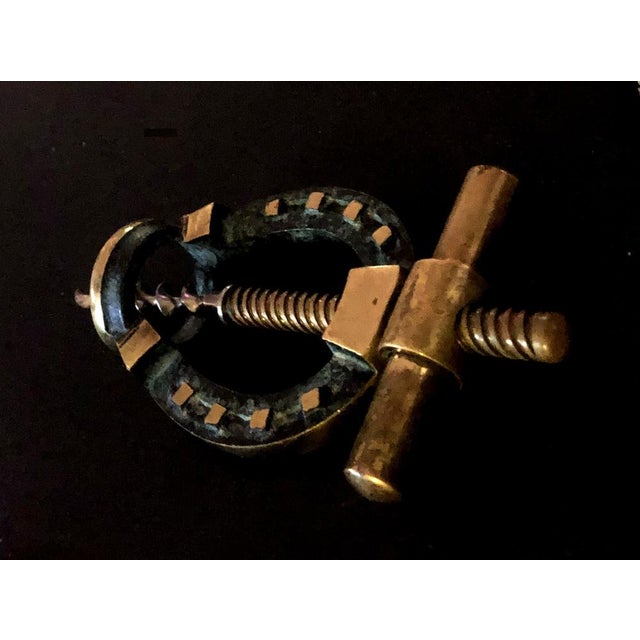 Brass Horseshoe Corkscrew attributed to Walter Bosse For Sale - Image 4 of 6