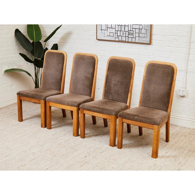 Brown Oak 1970s Dining Chairs For Sale - Image 11 of 11