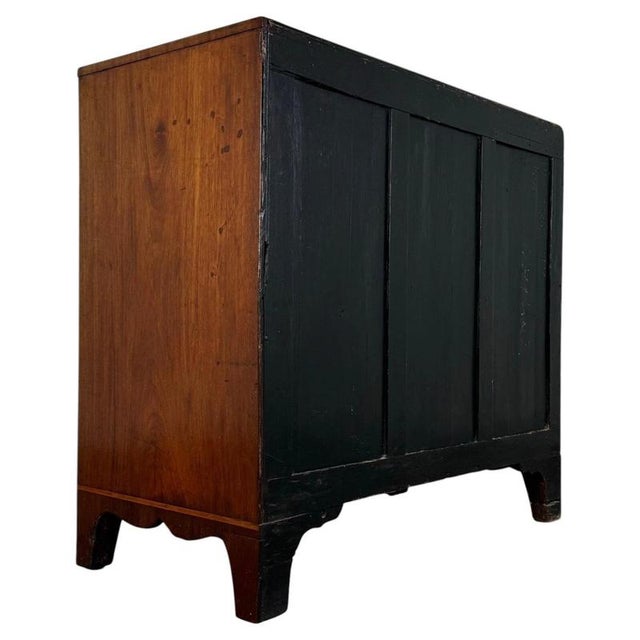 Early 19th Century Inlaid Mahogany Bow Front Chest For Sale - Image 10 of 12