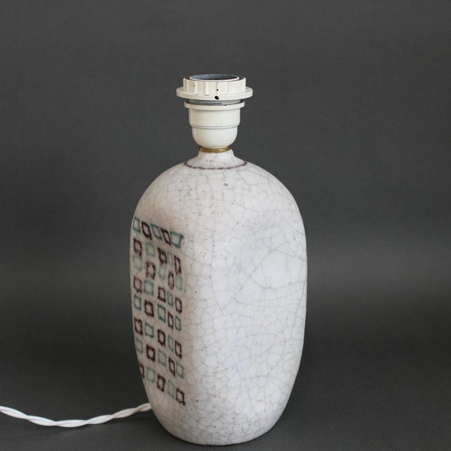 White Vintage Italian Decorative Table Lamp by Guido Gambone, 1950s For Sale - Image 8 of 18