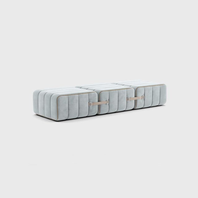 Not Yet Made - Made To Order Curt Modular Set - Flexible Bench - Barcelona - River - V3347/33 (Light Blue) by Ambivalenz, Set of 3 For Sale - Image 5 of 5