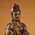 Vintage Chinese Mud‑Gilded Bronze Guanyin Bodhisattva Seated Lotus Figure, Chinoiserie Altar Statue For Sale - Image 4 of 10