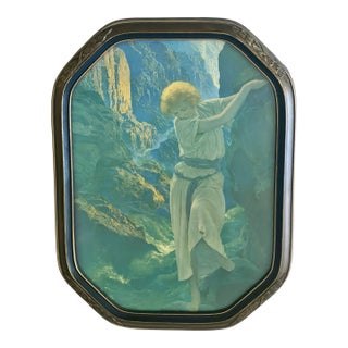 Maxfield Parrish 1920's Original Lithograph 'Canyon' in Ornate Wood Frame For Sale