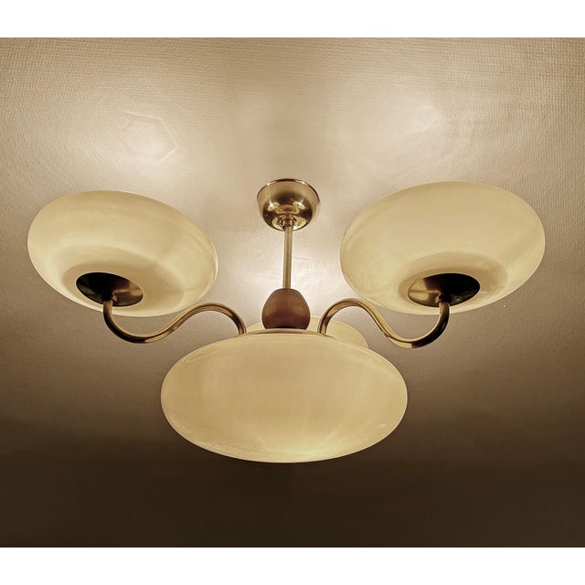 Art Deco Pendant Light in Glass, 1930s For Sale - Image 17 of 18