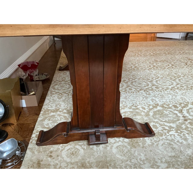 1960s French Richelieu Expandable Dining Table With Two Leaves, Made in France For Sale - Image 4 of 9