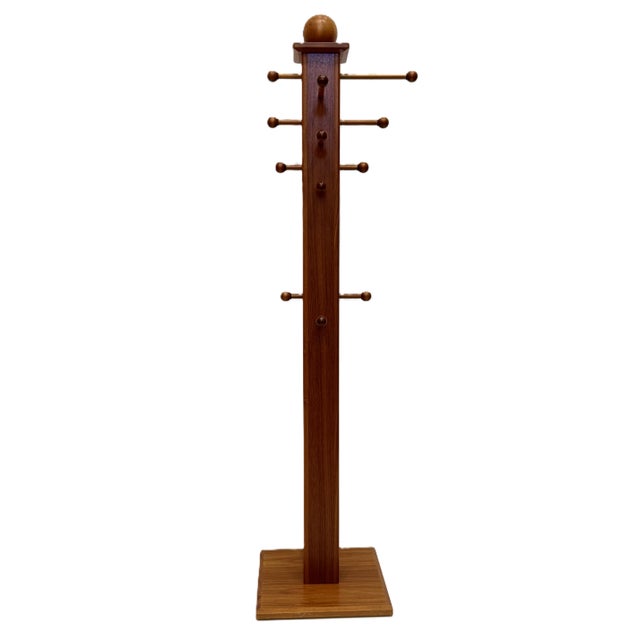 Late 20th Century Vintage Danish Modern Coat/Hat Teak Rack For Sale - Image 5 of 9
