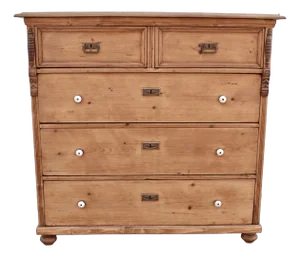Pine Chest of Five Drawers, Hungary, Circa 1880