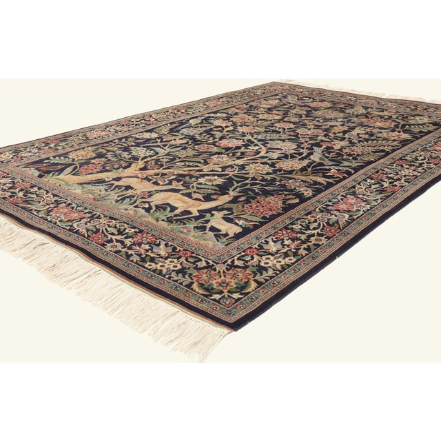 79697 Vintage Persian Tabriz Rug, 04'07 x 06'11. The Sacred Canopy: A Vintage Persian Tabriz Masterpiece of Eternal...