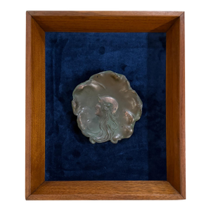 Art Deco Fair Maiden Copper Plate Signed April 4 1906