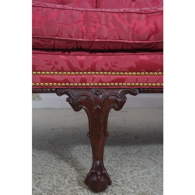 Baker Colonial Williamsburg Chippendale Mahogany Clawfoot Sofa For Sale - Image 11 of 18