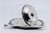 Metal Butter Dish in Embossed Silver with Cut Glass Core, Knob Lid and Knife For Sale - Image 7 of 9