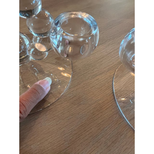 Glass Imperial Glass Candlewick Double Candleholders - a Pair For Sale - Image 7 of 11