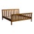 Teak King Bed Frame Slatted Headboard 1960s For Sale