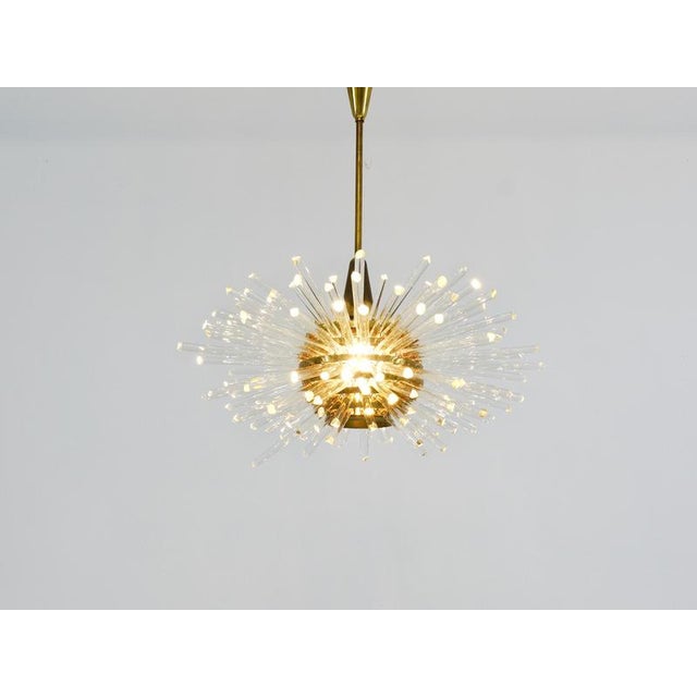 Miracle Sputnik Chandelier in Brass with Crystal Glass Rods from Bakalowits & Söhne, 1960s For Sale - Image 11 of 18