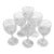 Vintage Diamond‑Cut Aperitif & Sherry Goblets - Set of 6 for Bar Cart Decor, Vintage Barware, Palm Beach Regency & Grandmillennial. See Pics! For Sale