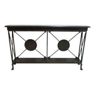 Labarge Hall Console Table Tin Bronze Wrought Iron French Empire For Sale