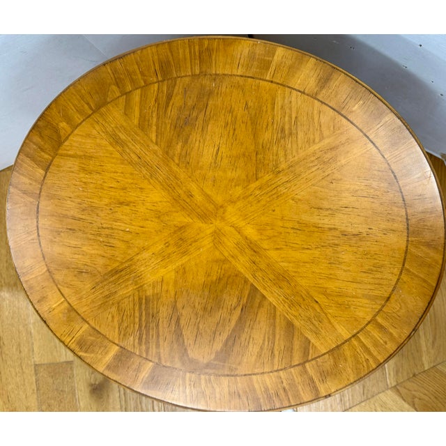 Ethan Allen Tuscan Oval Cabinet Drum Table For Sale In New York - Image 6 of 8