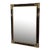 Vintage Italian Rectangular Brass and Glass Wall Mirror 1980s For Sale