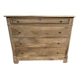 19th Century French Solid Walnut Bleached Chest of Drawer / Commodes For Sale