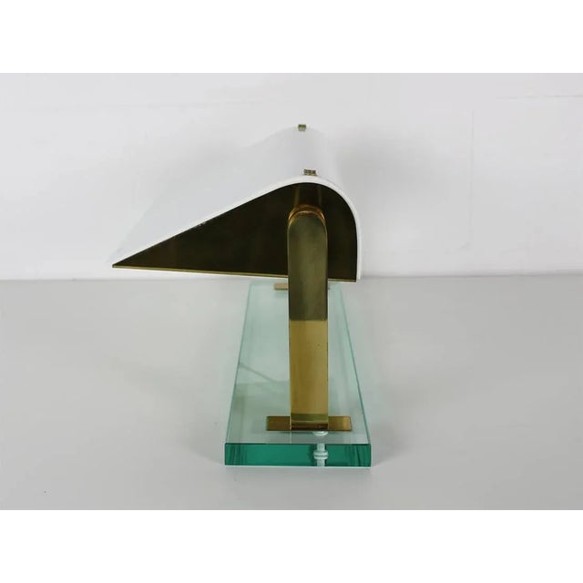 Metal Italian 0836 Table Lamp by Pietro Chiesa for Fontana Arte, 1939 For Sale - Image 7 of 9