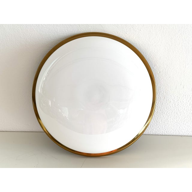 Large flush mount light or wall sconce, manufactured in italy during the mid-century (1960s) very good craftsmanship. the...