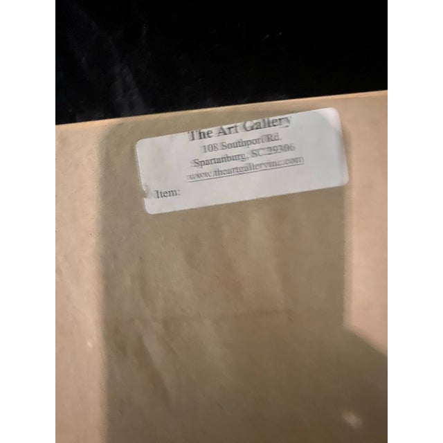 Mid 20th Century Framed Oil Pastel Abstract Drawing. Abstract Geometric Artwork With Bold Colors. For Sale In Miami - Image 6 of 9