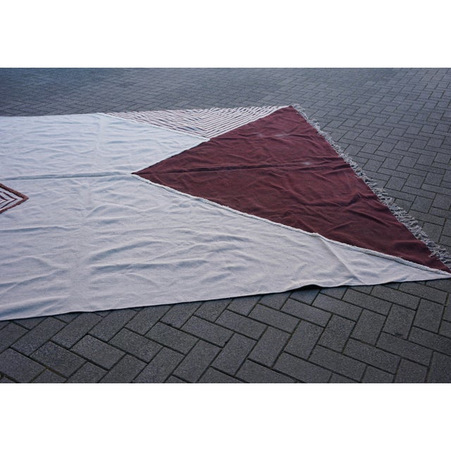 Large Kelim Throw with Geometric Pattern, 1970s For Sale - Image 6 of 10