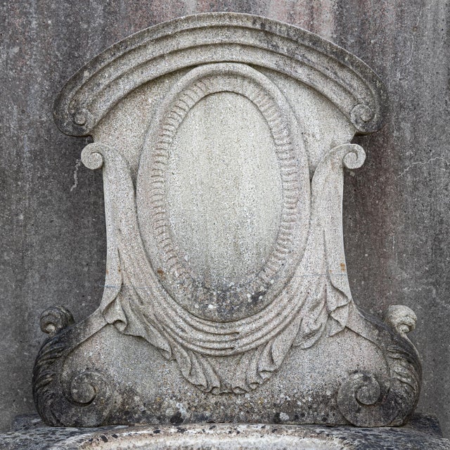 Antique-Patinated Stone Wall Fountain For Sale - Image 4 of 7