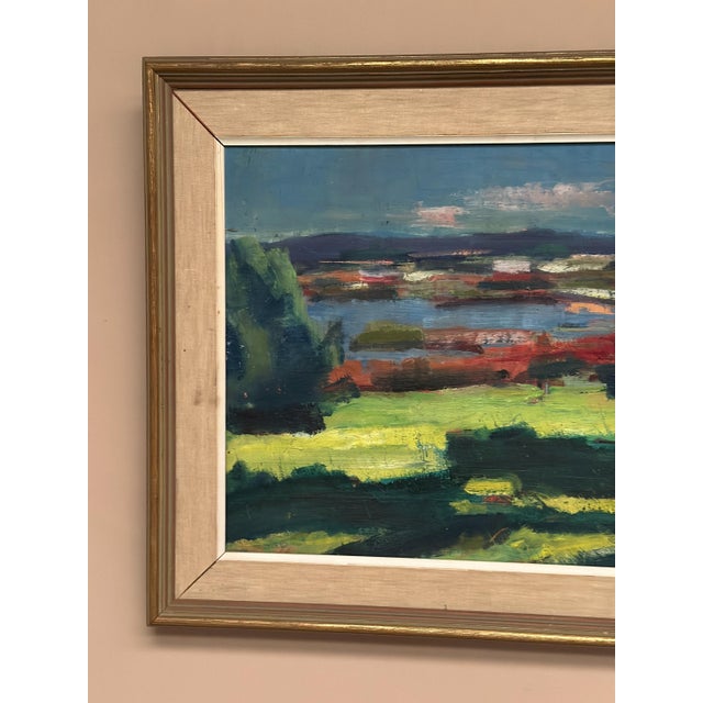 Frans Lundberg, Landscape, 1960s, Oil Painting on Canvas, Framed For Sale - Image 13 of 18