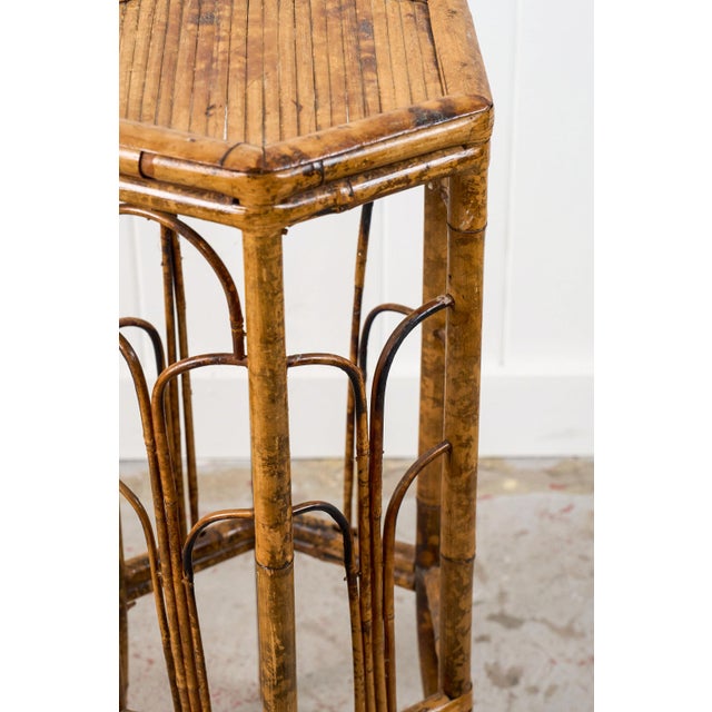 Antique Tortoise Octagon Bamboo Stand For Sale - Image 12 of 12