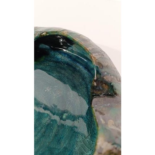 Mid-Century Modern Italian Decorative Dish in Raku Style Ceramic, 1970s For Sale - Image 15 of 17