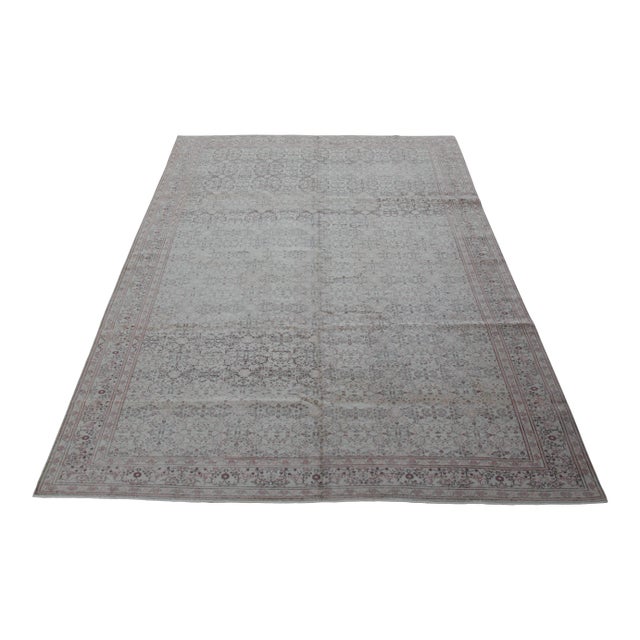 1950s Vintage Turkish Floral Rug -8' 7'' X 11' 10'' For Sale