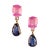 Pink Sapphire and Blue Kyanite Dangle Earrings in 14k Yellow With Gold - 2 Pieces For Sale - Image 4 of 5