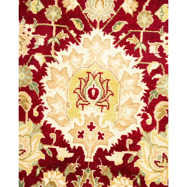 Traditional Mogul, One-of-a-Kind Hand-Knotted Area Rug - Red, 8' 3" x 10' 4" For Sale - Image 3 of 8