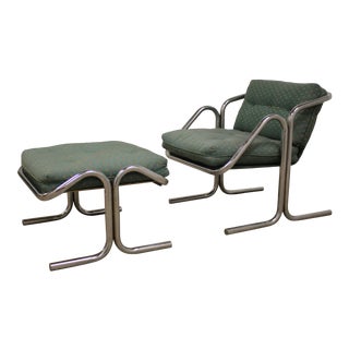 1970s Jerry Johnson Lounge Chair & Ottoman For Sale