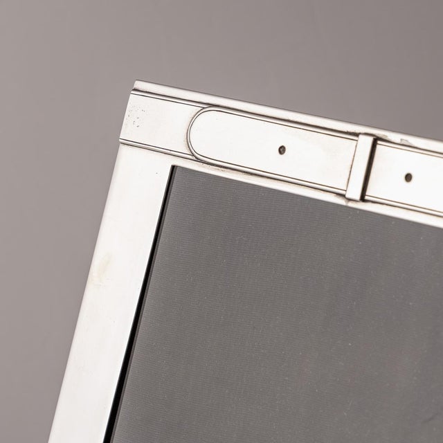 Large Vintage French Silver Photograph Frame from Hermès, Paris For Sale - Image 10 of 12