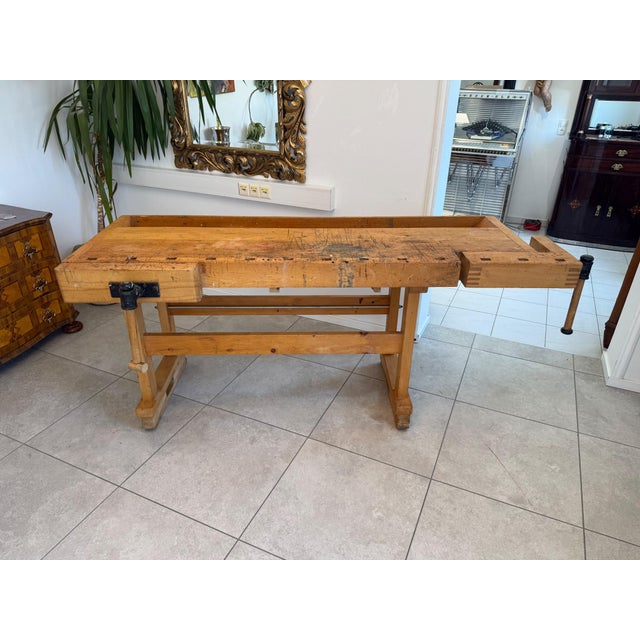 German Workbench in Solid Wood For Sale - Image 4 of 12