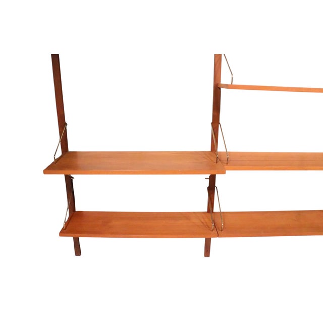 Mid Century Danish Modern Wall Shelf Unit After Cadovius C. 1950/60's For Sale In New York - Image 6 of 18