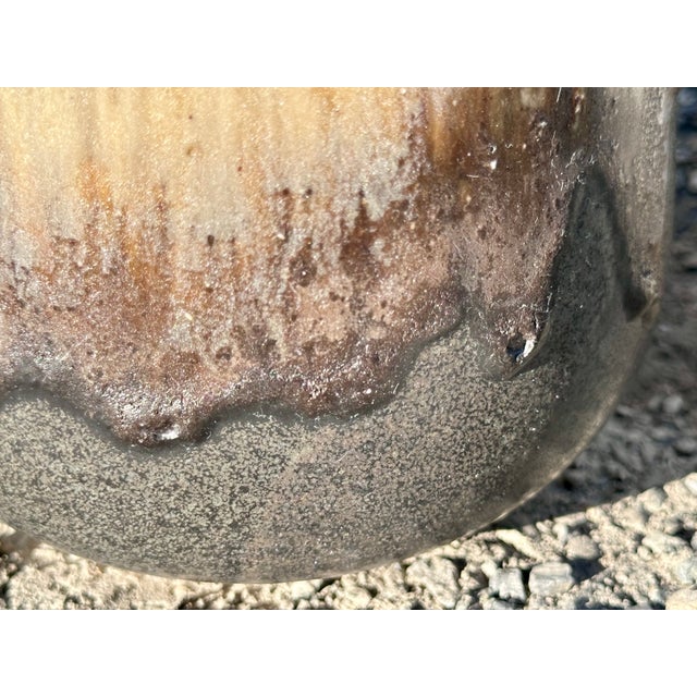 Beige Handmade Lava Flow Glazed Studio Ceramic Jug, Germany, 1970s For Sale - Image 8 of 15