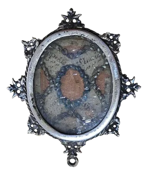 17th Century Sterling Silver Reliquary with Intact Wax Seal, 1650s