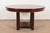 Henkel Harris Empire Banded Flame Mahogany Pedestal Extension Dining Table, Newly Refinished For Sale - Image 12 of 14