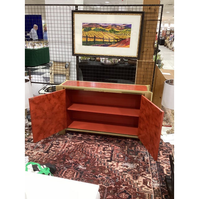 1970s Mastercraft Chinoiserie Faux-Tortoise and Brass Commode For Sale - Image 9 of 11