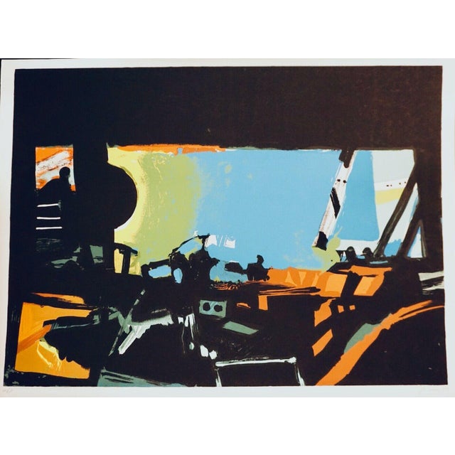 Vintage John Hultberg Wide Window II Signed Serigraph For Sale - Image 4 of 4