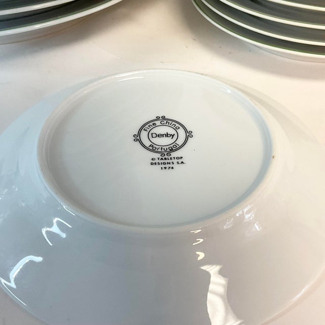 1974 Portuguese Porcelain Dinnerware With Wildflowers by Denby, Service for 9+ - Set of 42. For Sale - Image 12 of 12