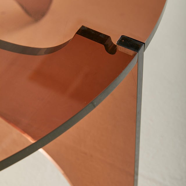 French Amber Smoked Plexiglass Coffee Table in the Manner of Michel Dumas, 1970s For Sale - Image 14 of 18