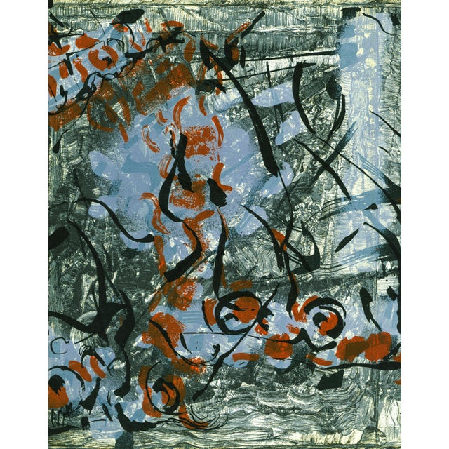 Abstract Large 1970 Lithograph by Jean-Paul Riopelle Untitled II For Sale - Image 3 of 5
